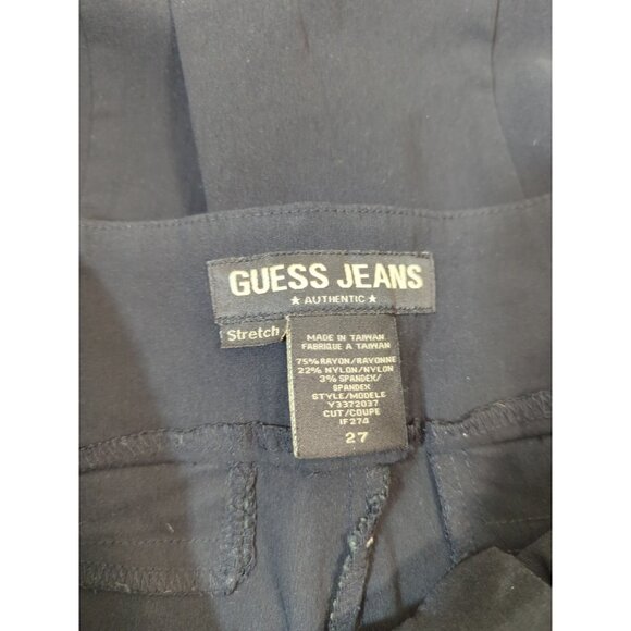 Vintage Y2K Guess Collection Pants Bootcut Black Gothic Grunge Buckle Size 27 - Picture 2 of 6